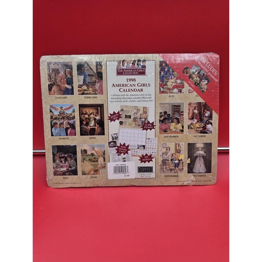 SEALED 1998 American Girl Calendar Felicity w/ 6 Posters Stickers Cards NEW HTF